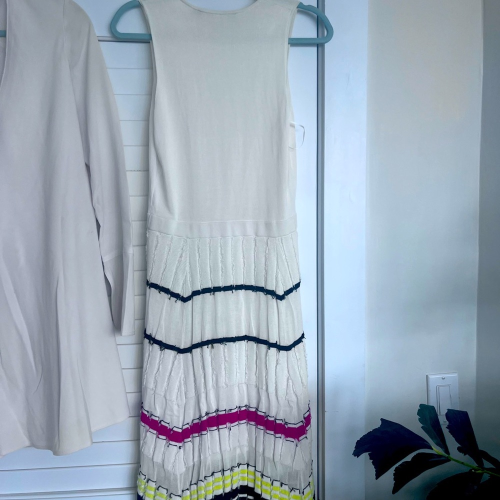 Proenza Schouler knitwear perfect summer dress red yellow and black stripes.
